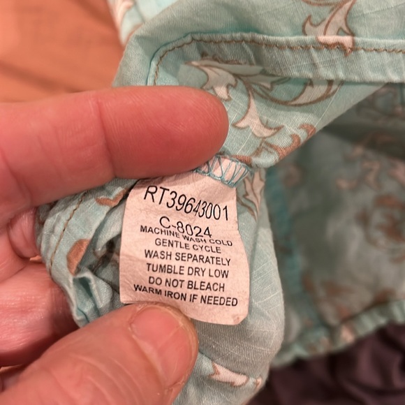 Pearl snap western cowgirl button down M - Picture 10 of 12